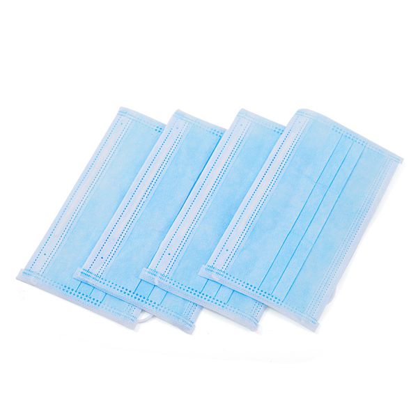 

disposable non woven face masks thick 3-layer masks with earloops for salon home use comfortable in stock mask