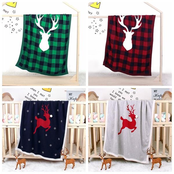 

baby milestone blankets unicorn christmas plaid wraps knitted stroller quilt deer lattice souvenir air condition nap blanket an3005