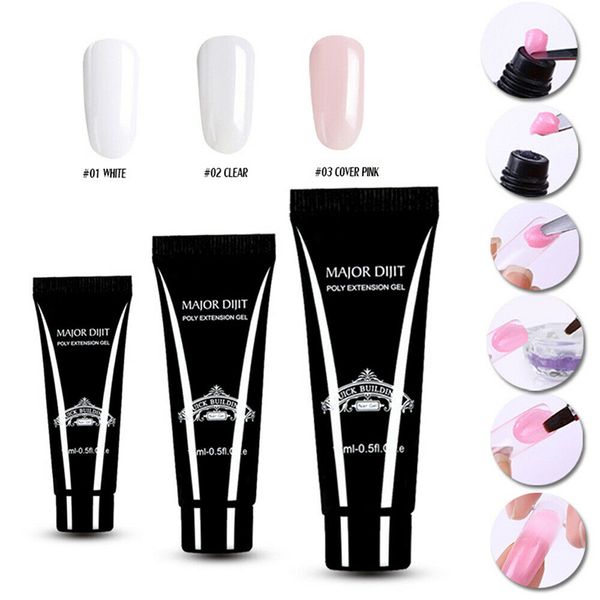 

nail kit nail extension dry builder manicure brush 15ml poly extension gel @me88