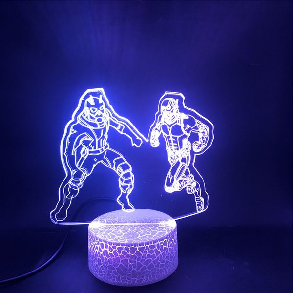 

marvel heroes ant-man and the wasp 3d lamp bluetooth speaker base unique gift for teenager atmosphere usb led night light lamp