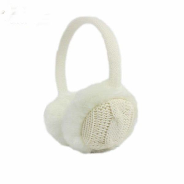 

net sales selling autumn and winter new style warm knitted earmuffs short plush fashion simple yarn linen flower color chara