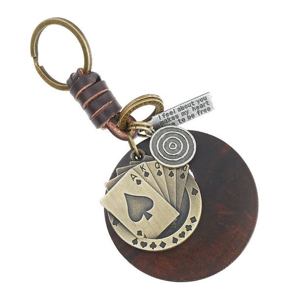 

fashion creative stylish poker key chain 10 j q k a metal alloy keychain versatile key ring p125, Silver