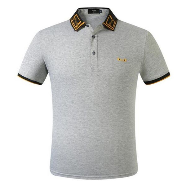 

2020 f summer new designer polo shirt short sleeve men's embroidery printing business lapel new polo shirt size m-3xl, White;black