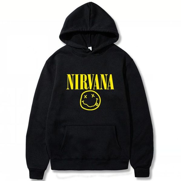 

nirvana fashion men's hoodies spring autumn male casual hoodies sweatshirts men and women sweatshirt hoody, Black