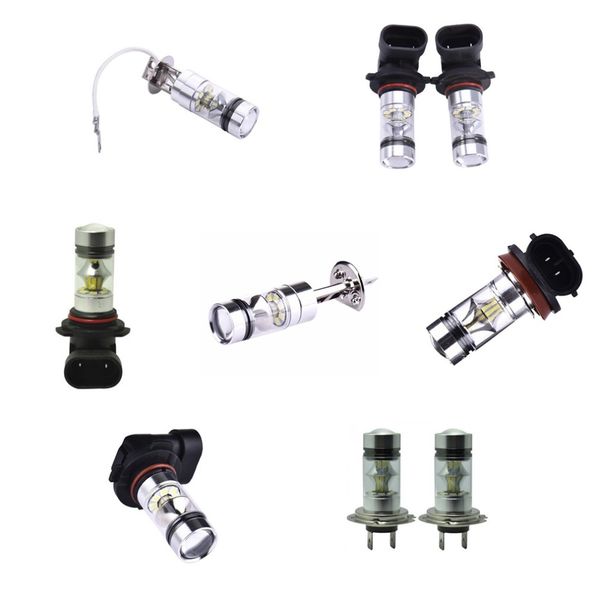 

automobile led fog lamp h8 h11 100w front and rear fog lamp high power 6500k
