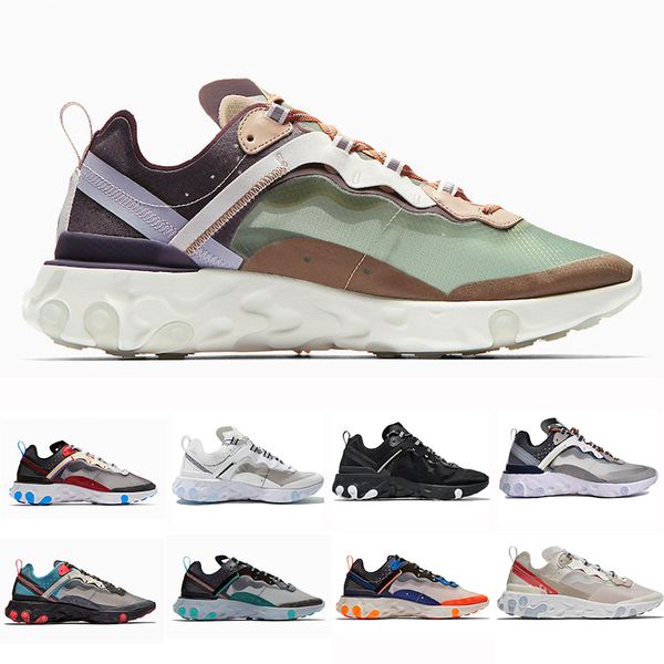 

2019 react element 87 undercover men running shoes for women designer sports mens trainer shoes sail light bone sneakers 36-45