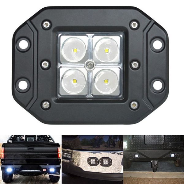 

16w led work light day time running 122mm*92mm*80mm lights led toughed glass fog light off-road spotlight