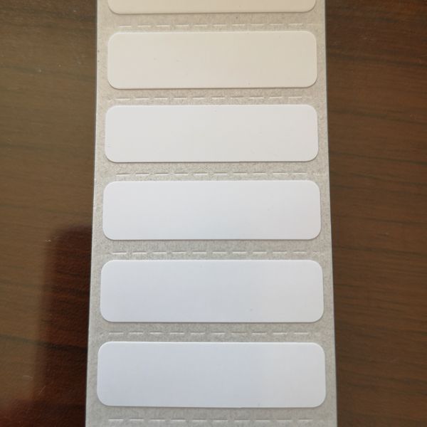 

1000 PCS/ROLL network cable label sticker, durable white PET material waterproof and heat resistant, Item No. HT04