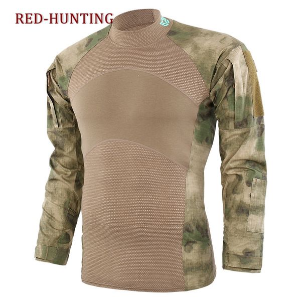 

men's slim fit combat rapid assault shirt tactical camo long sleeve shirts for hiking outdoor, Gray;blue