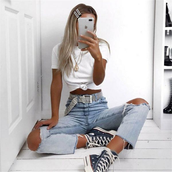 

women ladies fashion new shiny belt waist chain crystal diamond waistband full rhinestone luxury, Black;brown