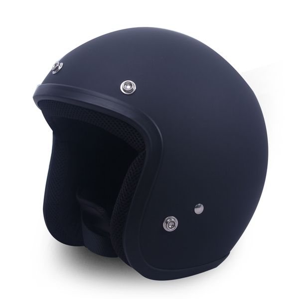 

small shell open face 3/4 motorcycle motorcross casco capacete helmet, jet vintage retro helmet, matte black
