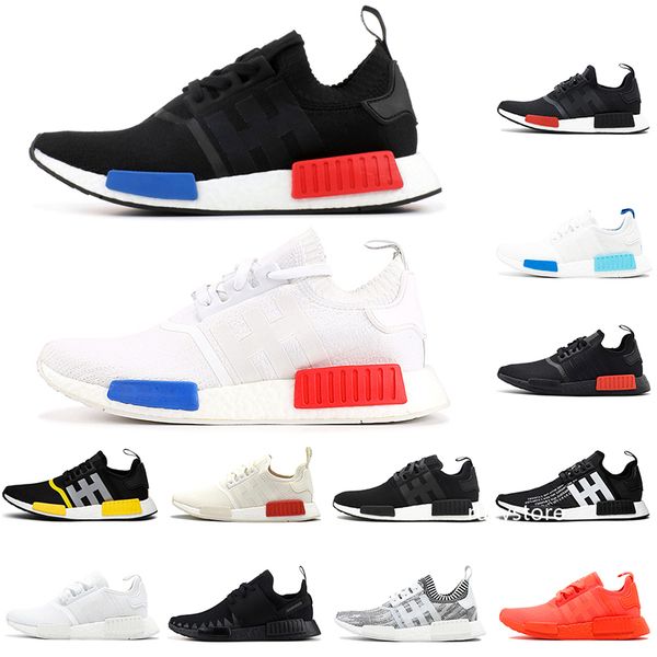 

designer r1 running shoes for men women japan triple black white solar red runners women designer sports trainers size 36-45