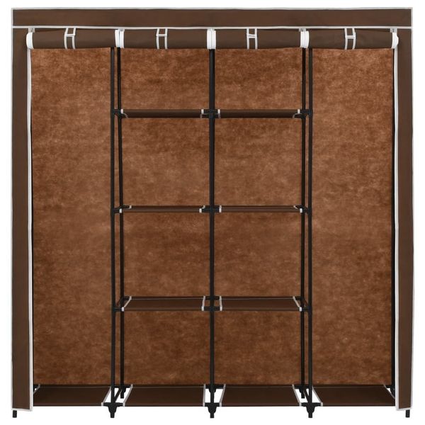 

wardrobe with 4 compartments brown 175x45x170 cm living room furniture