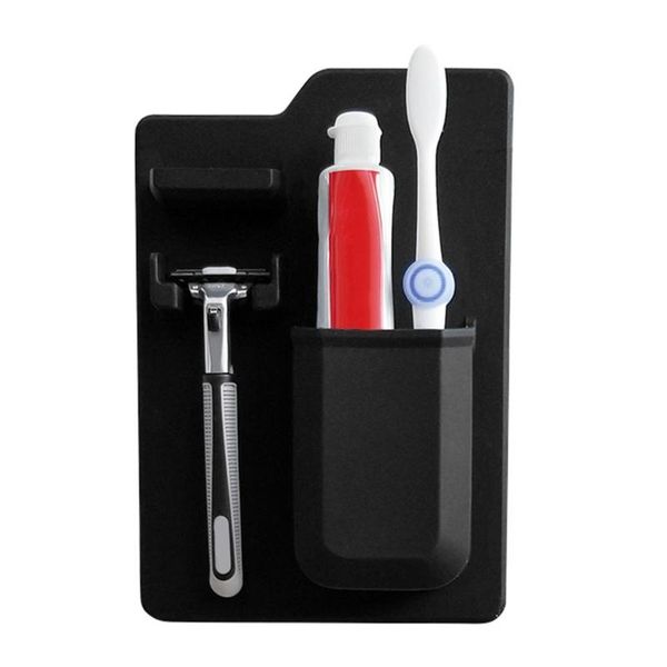 

waterproof silicone toothbrush rack holder container bathroom organizer toothpaste shaver holder bathroom products shower suppl