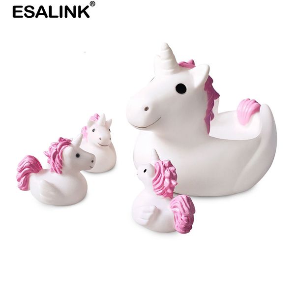 

baby toys family duck rubber esalink mommy series 4pcs cute baby bathing play water duck squeeze sound bb girl boy gift