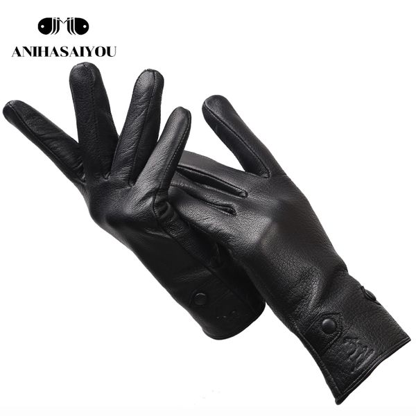 

new leather sheepskin winter mittens for women high-grade warmth leather gloves women cold resistance genuine -2297, Blue;gray