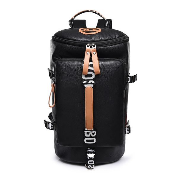 

personality sporty shoulder crossbody travel bag high capacity casual duffle handbag waterproof weekend backpack df418