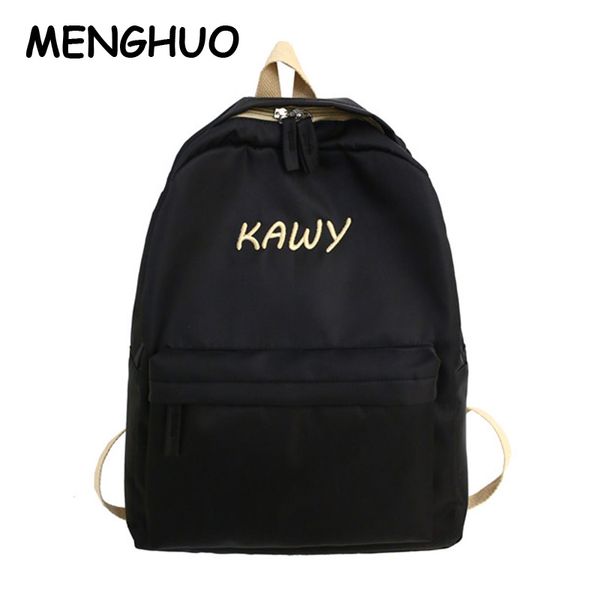 

menghuo large-capacity nylon girl backpack sleek minimalist student bag casual wild personality travel backpack