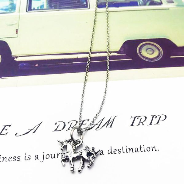 

creative silver color star moon rockets pendant necklaces women unicorn heart chain chokers necklaces bohemian fashion jewelry