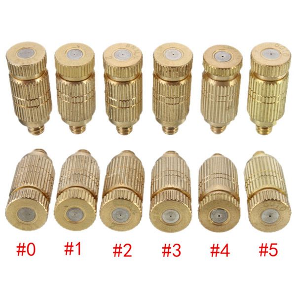 

3/16 inch garden irrigation brass misting spray nozzle cooling humidification lawn sprinkler - #0