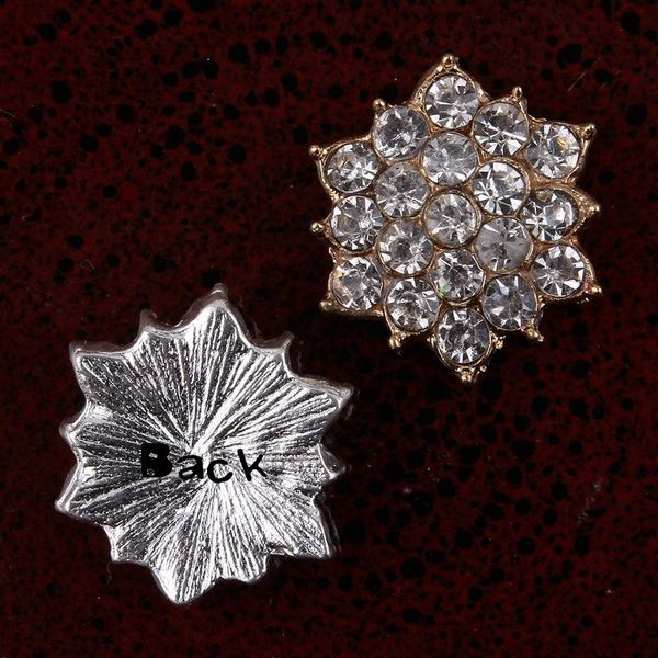 

120pcs / серия 18мм clear сплав кристалл flatback кнопки для детей девочки аксессуары для волос / украшения bling металла rhinestone кнопки, Slivery;white