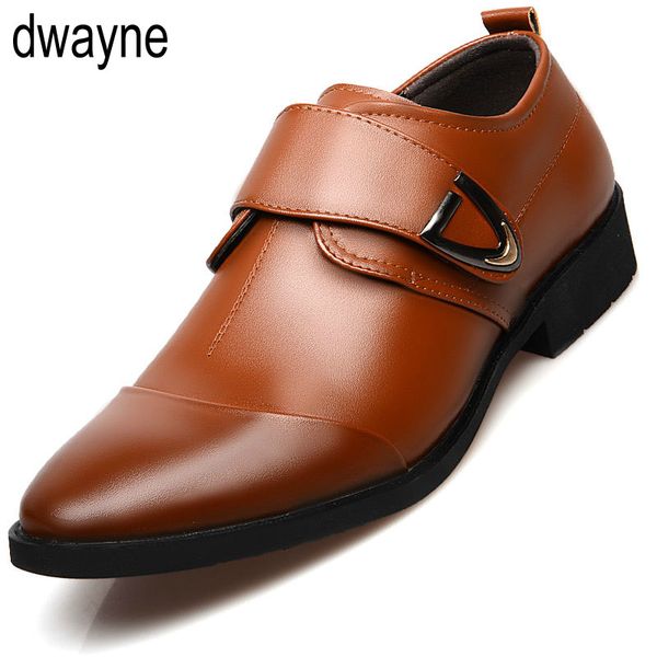 

italian leather wedding business dress shoes oxford shoes for men zapatos de hombre de vestir formal men monk strap 698, Black