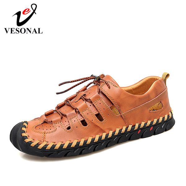 

vesonal brand 2019 new summer climbing men's sandals shoes outdoor casual fashion breathable comfortable male footwear sandalias, Black
