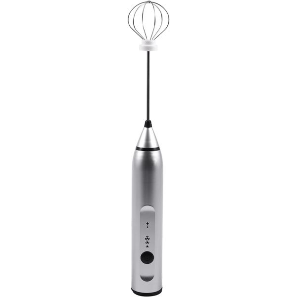 

rechargeable electric milk frother with 2 whisks, handheld foam maker for coffee, latte, cappuccino, chocolate, durable drin