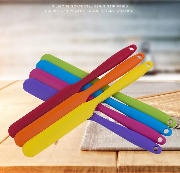 

flexible bakeware heat resistant silicone spatula popular baking tools kitchen tools slim non-stick high quality