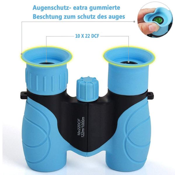 

kids compact traveling high definition with lanyard anti-fall adjustable diopter hunting bird watching 10x22 binocular hiking