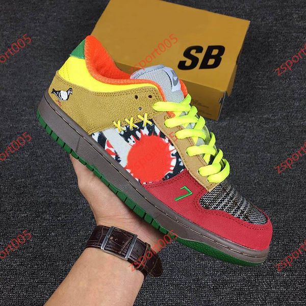 

hococal mandarin duck sb dunk low what the running shoes skateboard designer leisure men womens sports sneakers fashion trainers, Black