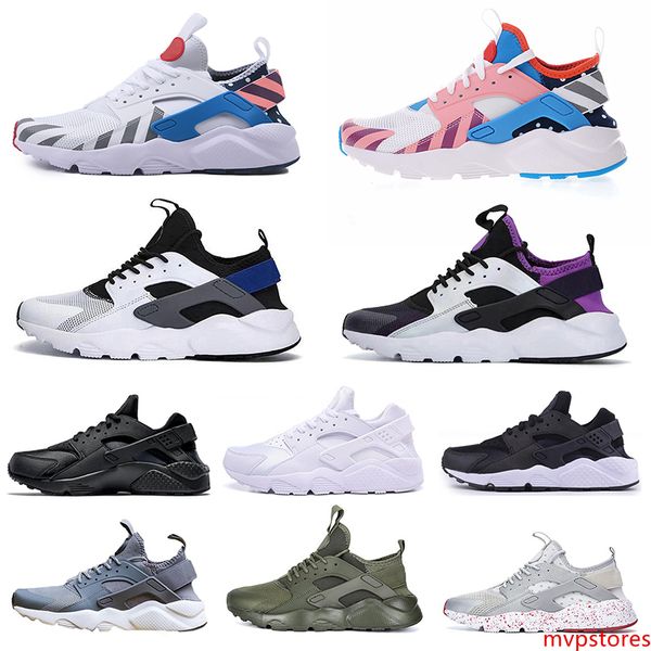 

new huarache 4.0 1.0 men women running shoes hurache triple white black huaraches women mens trainer huraches sports sneakers 36-45