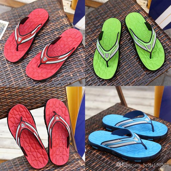 

designer sandals rubber slide sandal slippers green red blue stripe fashion design men classic summer flip flops outdoor summer beach sandal, Black