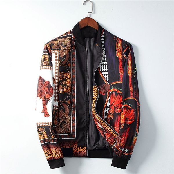 

2019 new casual bomber jacket men cheetah printed streetwear jaqueta masculina chaquetas hombre veste homme casaco masculino, Black;brown