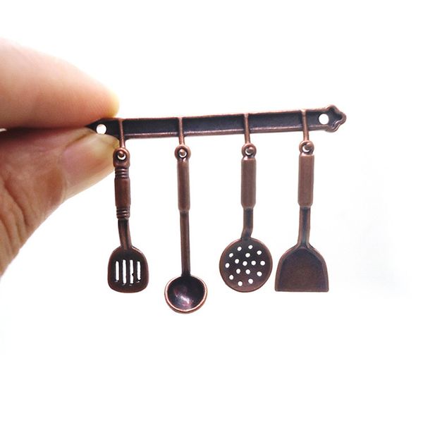

kids toys 5pcs kitchen dollhouse miniature spoon shovel cookware tools diy accessories kit juguetes miniature e0103