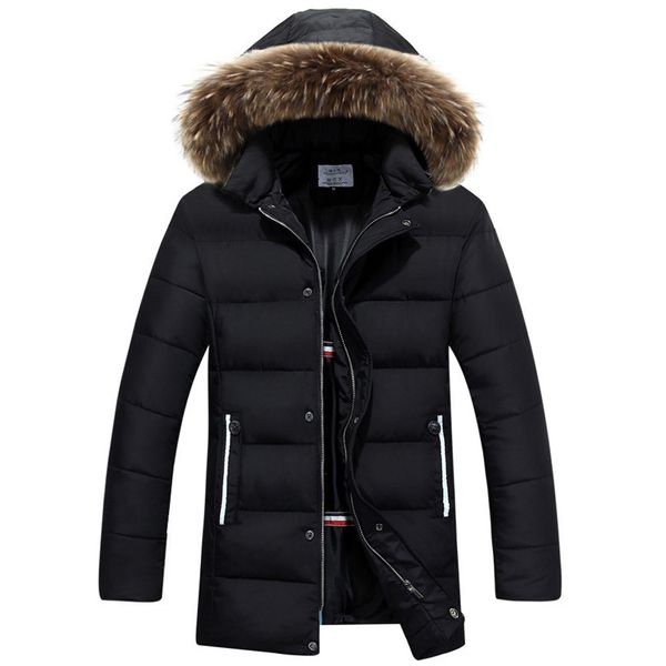 

winter men clothes 2018 long sleeve hooded pocket thickening coat pullover blouse manteau femme hiver 2018, Black