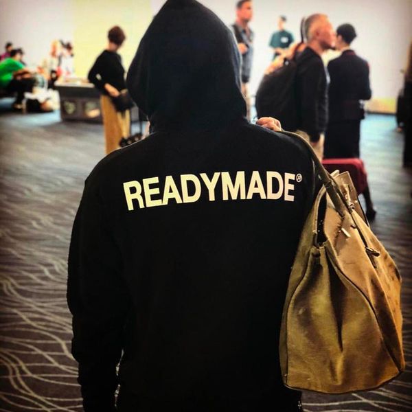 

19fw readymade zp color logo print оловки еѬнй оловка  капоном мђжин женин паѬа п Black