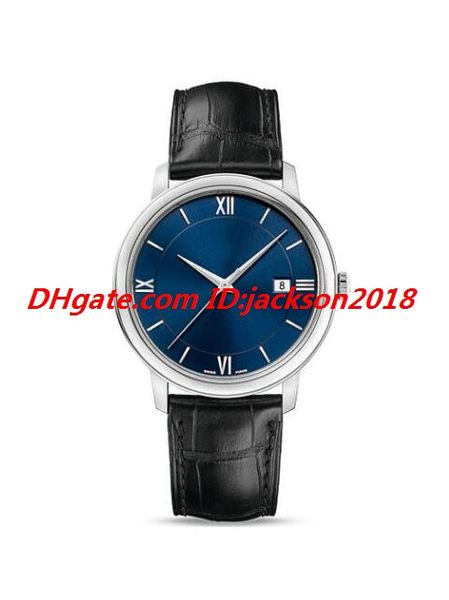 

new style luxury watch 4 style mens 39.5mm prestige co-axial blue dial 424.13.40.20.03.001 automatic fashion men's watches wristwatch, Slivery;brown
