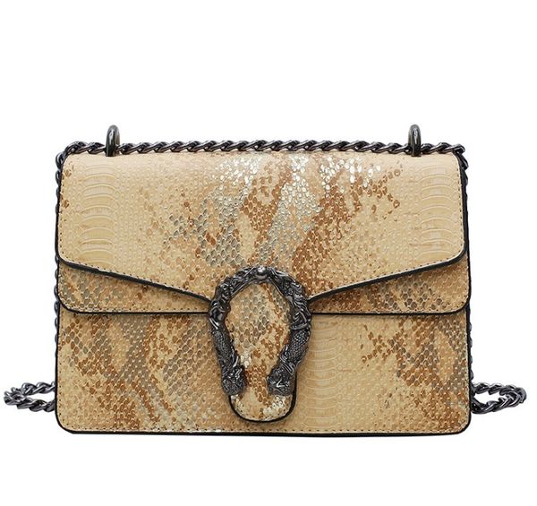 

2020 new women shoulder shopping bag discount snake pattern fashion design messenger bag