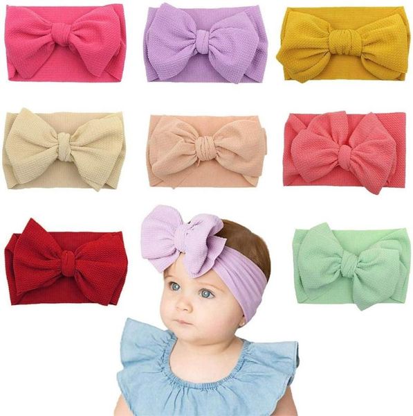 

8pcs baby children's nylon soft hair accessories hair band 8 sets of jewelry gifts, Brown