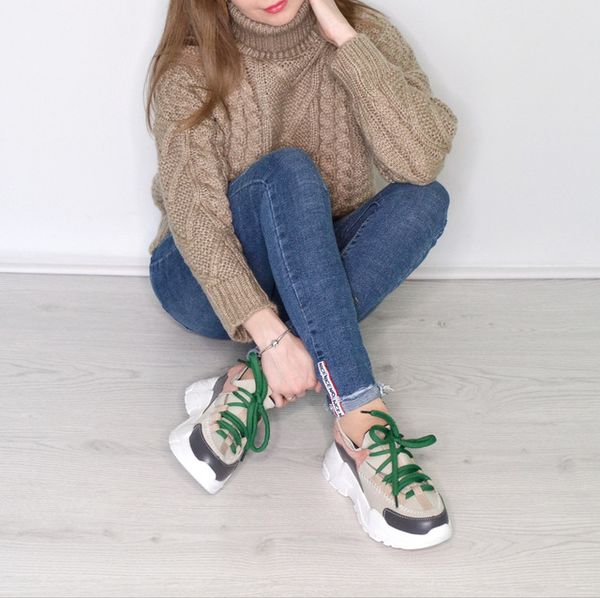 

old grandpa triple s women black running shoes 2019 height increasing sports shoes woman chunkey shoes