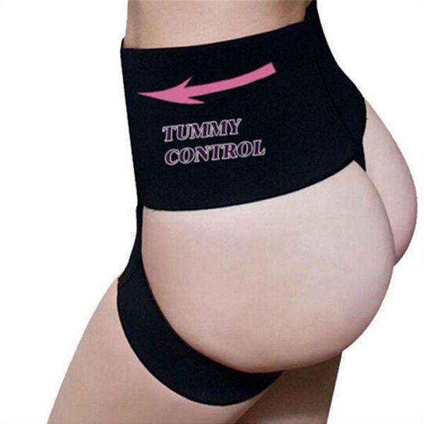 

women panties shaper high waist spandex high elasticity shaping hip thigh strap bulifter slimming shorts, White;red