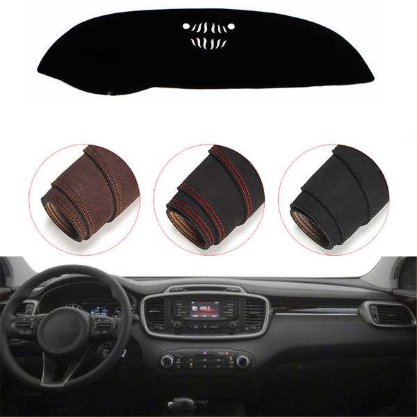 

console dashboard suede mat protector sunshield cover fit for kia sorento 2015-2018