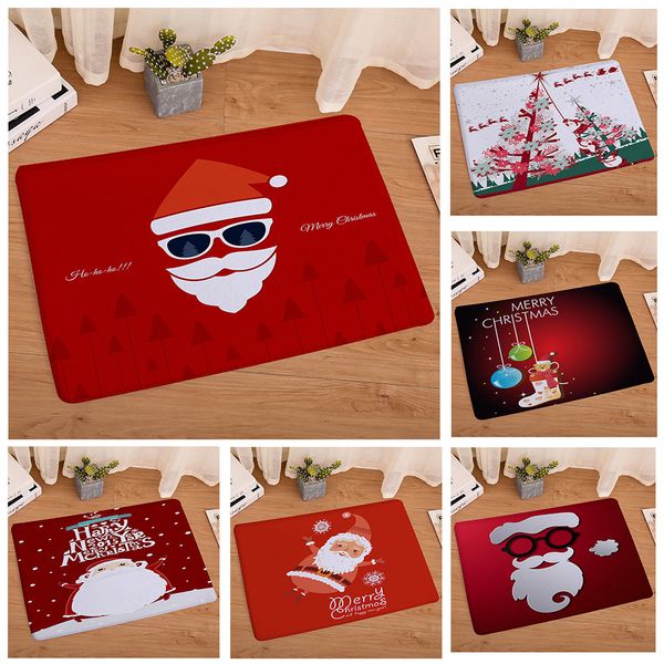 

tenske christmas non slip door floor mats christmas decoration supplies red flannel hall rugs kitchen bathroom carpet decor st11