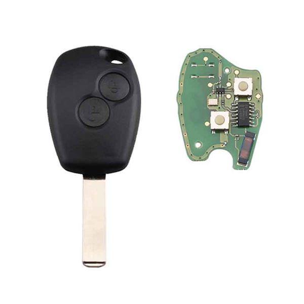 

2buttons pcf7947 complete remote key for renault clio scenic kangoo megane remote key 433mhz va2 blade
