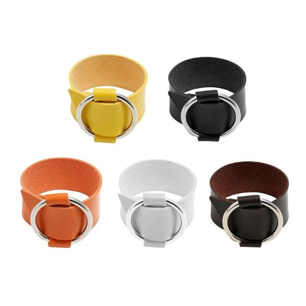 

кожа pu бѬале punk ил мода кѬђглое коло дл мђжин женин манже bangles vintage ве, Golden;silver