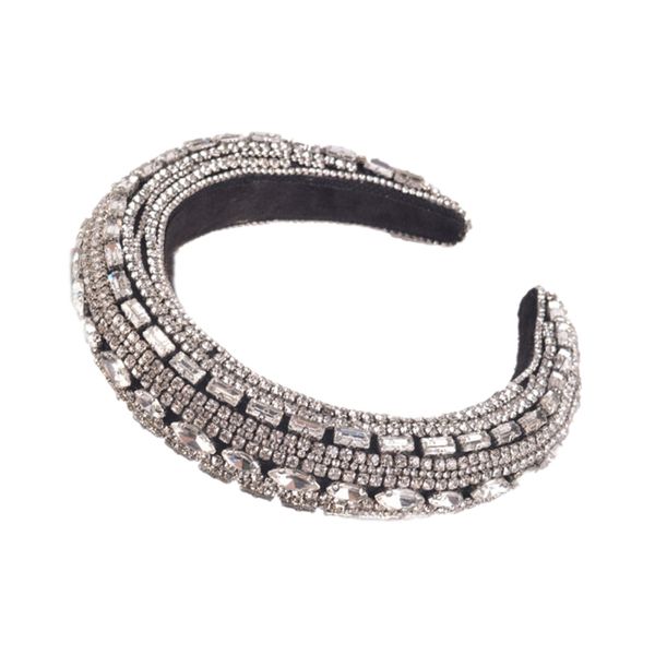 

женская мода горный хрусталь необычные волосы группа аксессуары для волос великолепный тюрбан фиксация мода лента для волос аксессуары, Golden;white