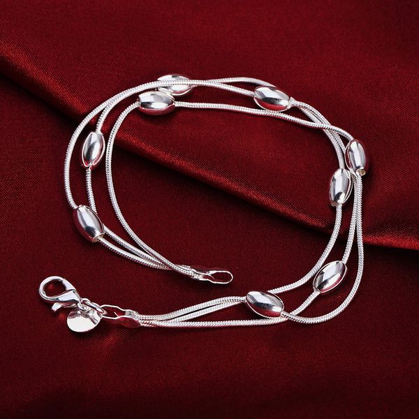 

Jewelry & Accessories wholesale , Charms beads Chain Beautiful bracelet silver color fashion for women Wedding nice bracelet jewelry JSHh236