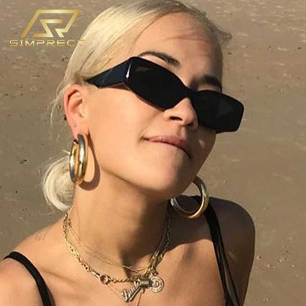

simprect 2020 square sunglasses women fashion small frame sunglasses retro luxury sun glasses vintage uv400 shades for women, White;black