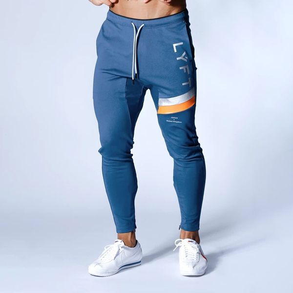 

mens joggers sweatpants hip hop fashion male tight trousers men gyms fitness man pant cotton slim pant bodybuilding men, Black